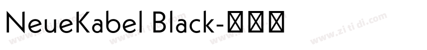 NeueKabel Black字体转换
